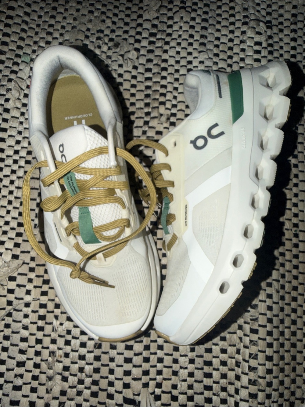 On Running Women's Cloudrunner Cream with Green Accents